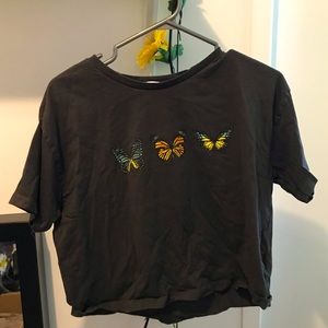 butterflies crop top